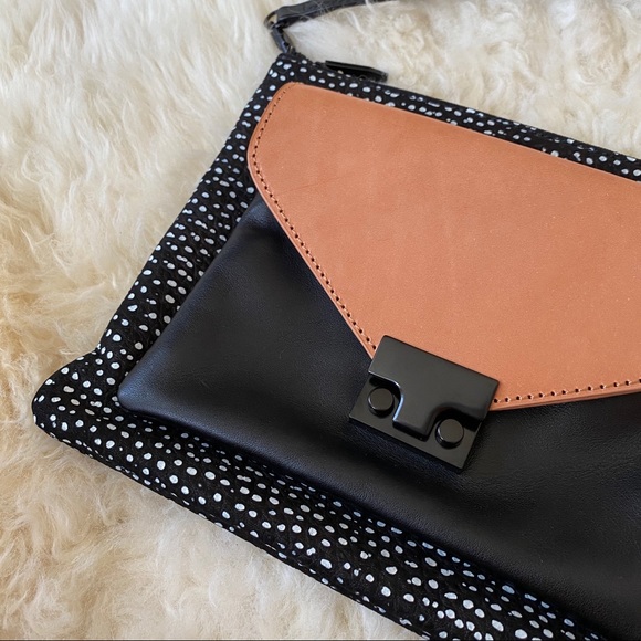 Loeffler Randall Double Pouch Crossbody Detachable Purse Bag - Picture 3 of 16